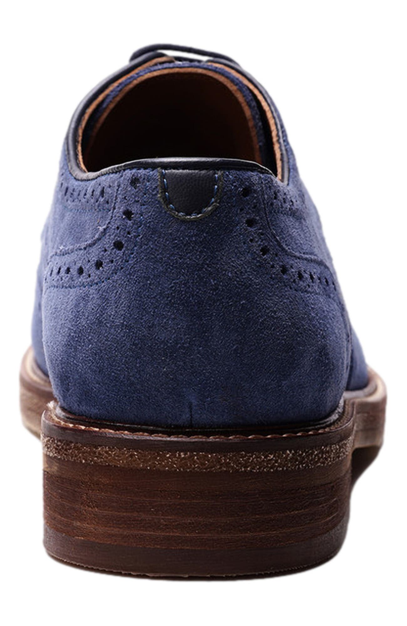 A. Veer Cambridge Wingtip Lace-up, Alternate, color, Jean Blue Suede