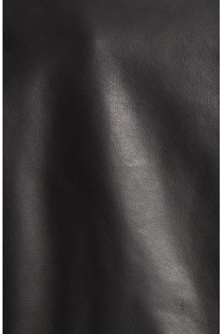 Andrea Leather Jacket, Alternate, color, BLACK