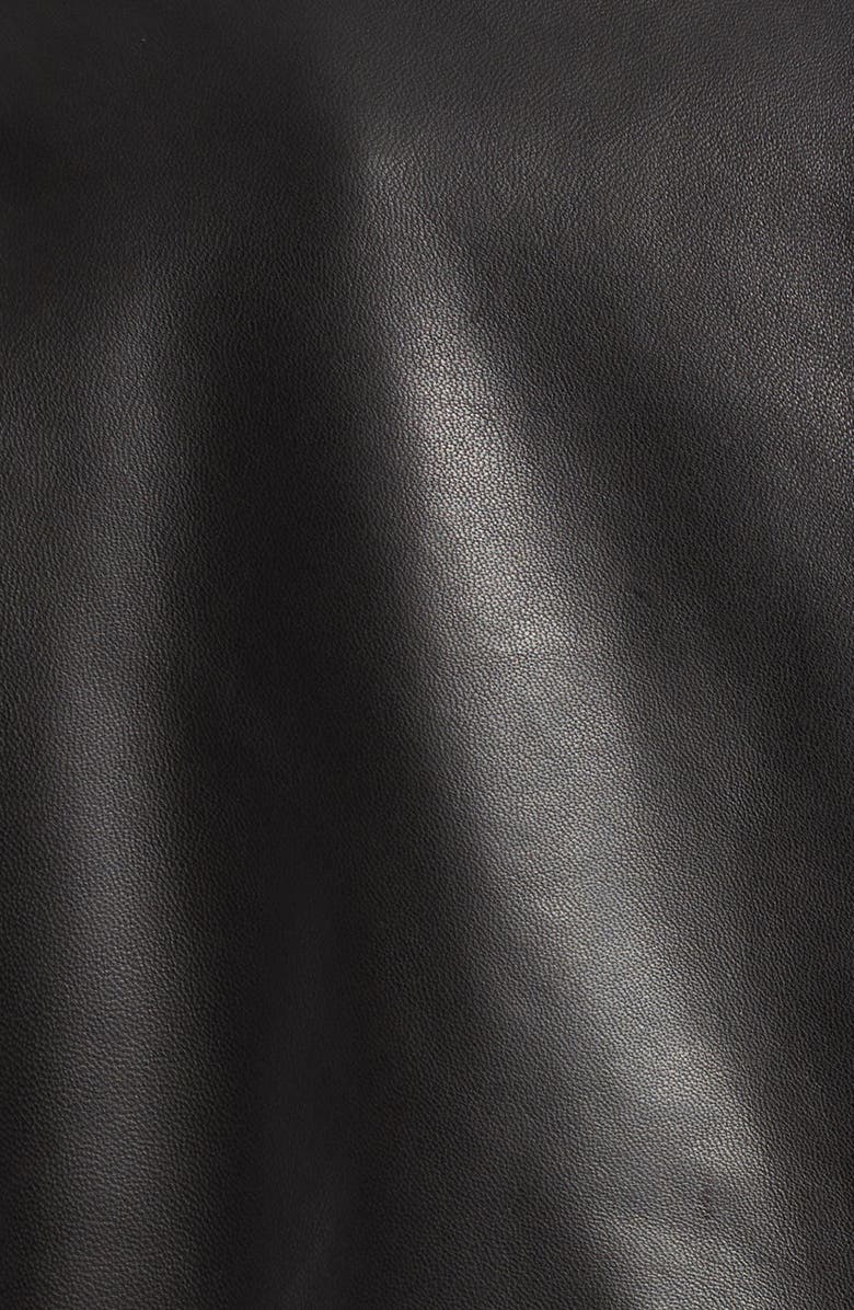 Veronica Beard Andrea Leather Jacket, Alternate, color, Black