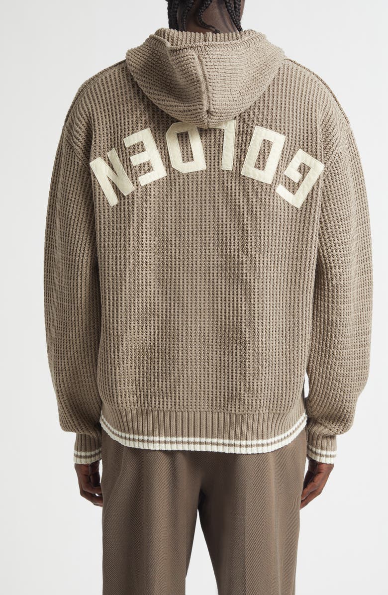 Golden Goose Journey Patrick Cotton Sweater Hoodie, Alternate, color, Bistre