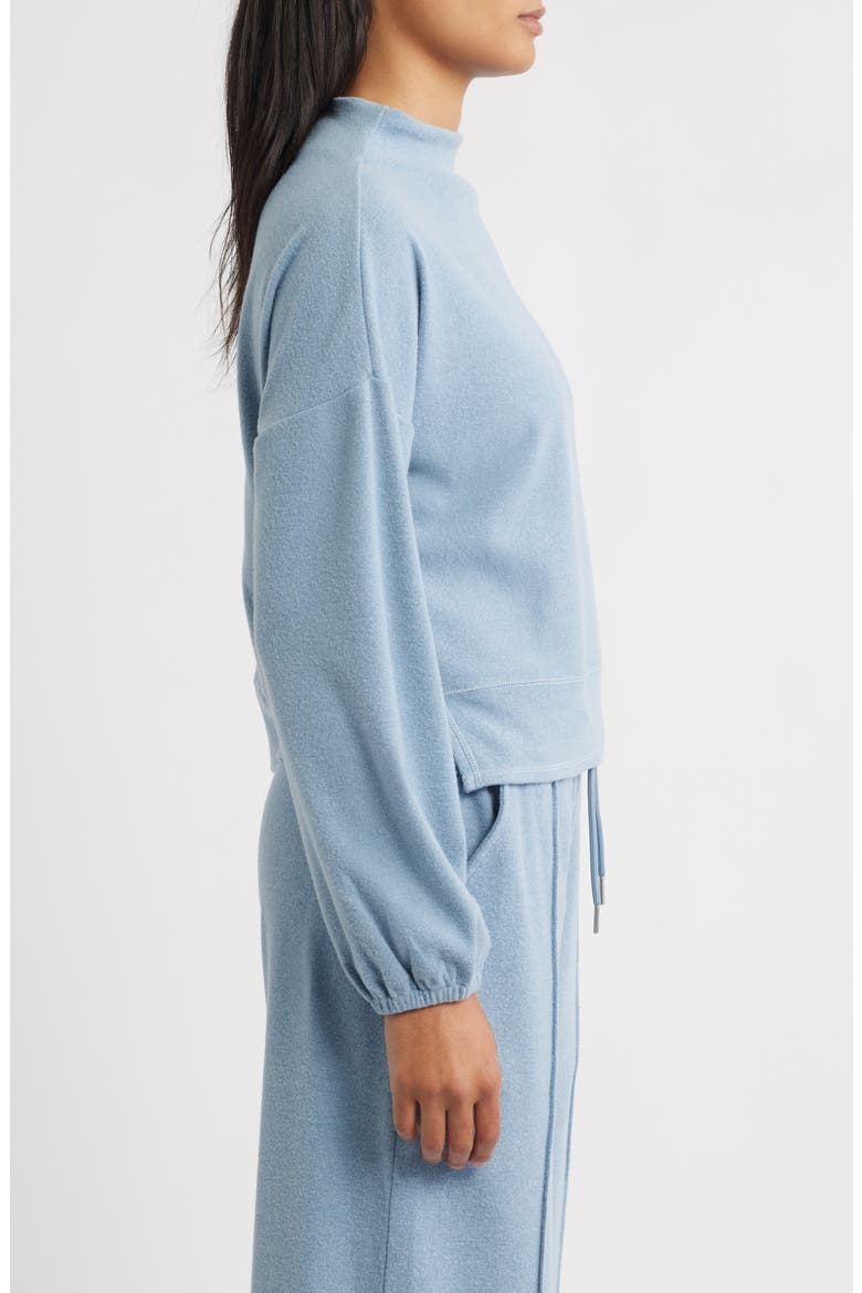 Funnel Neck Sweatshirt, Alternate, color, SKY