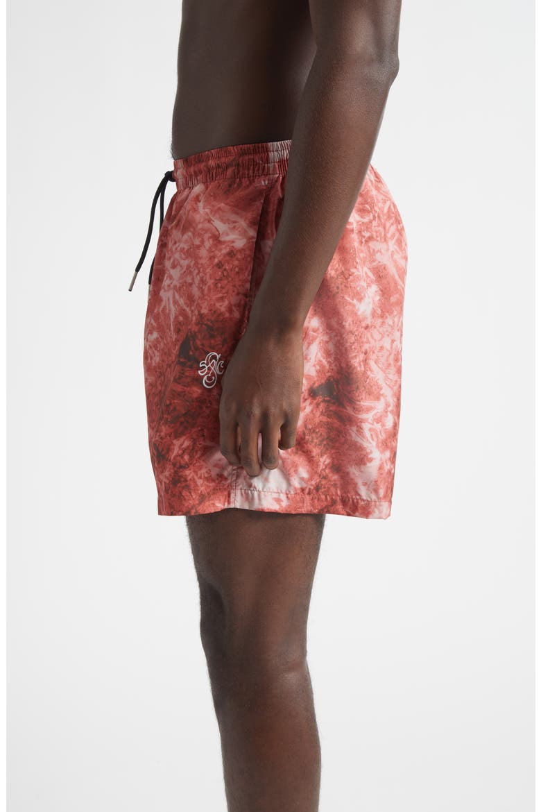 Ingo Swim Trunks, Alternate, color, ACID RED