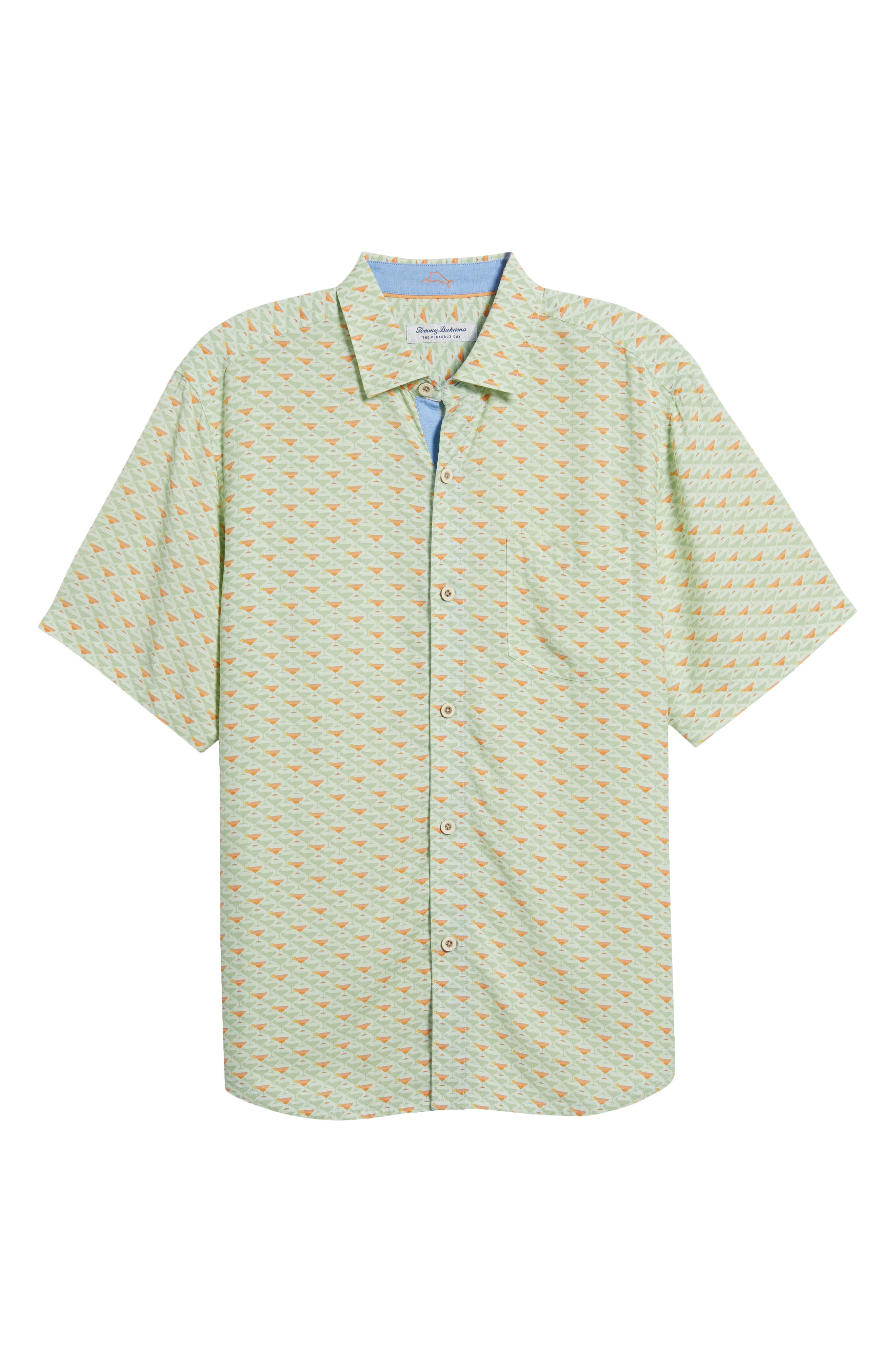 Veracruz Cay Cocktail Mixer Short Sleeve Button-Up Shirt
