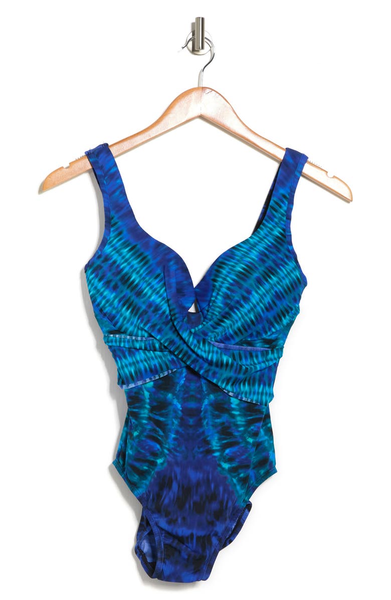 Miraclesuit<sup>®</sup> MIRACLESUIT Beach Goes On Crisscross One Piece, Alternate, color, 