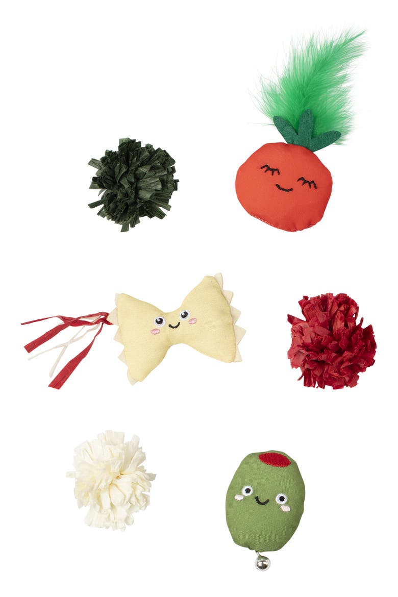 Pastatively Amazing Set of 6 Cat Toys, Main, color, NONE