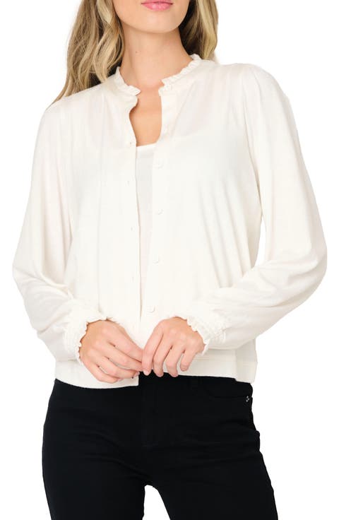 Ruffle Accent Cardigan