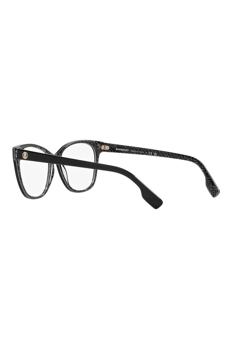 Caroline 53mm Square Optical Glasses, Alternate, color, BLACK