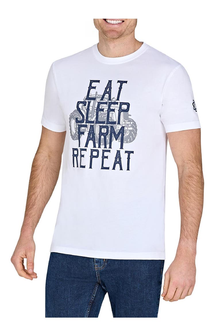 YFC Eat Sleep Farm T-Shirt, Alternate, color, White
