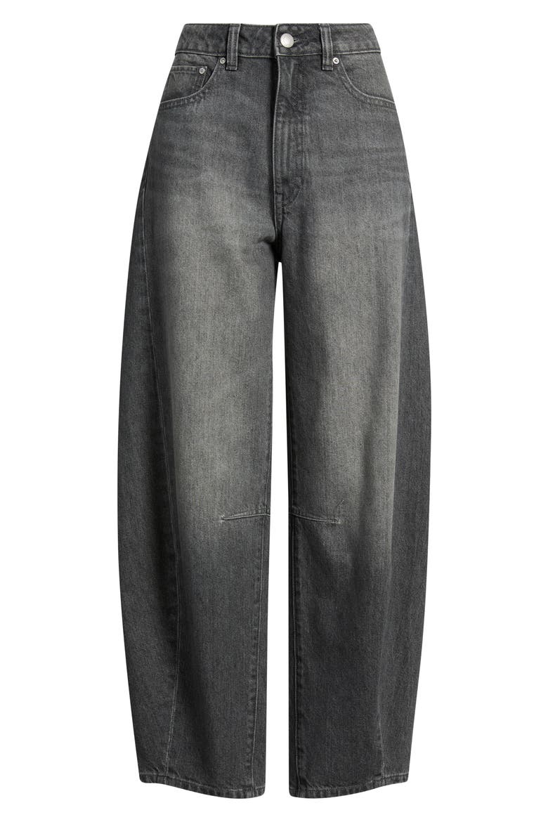 Miro High Waist Barrel Leg Jeans, Alternate, color, ASH GREY