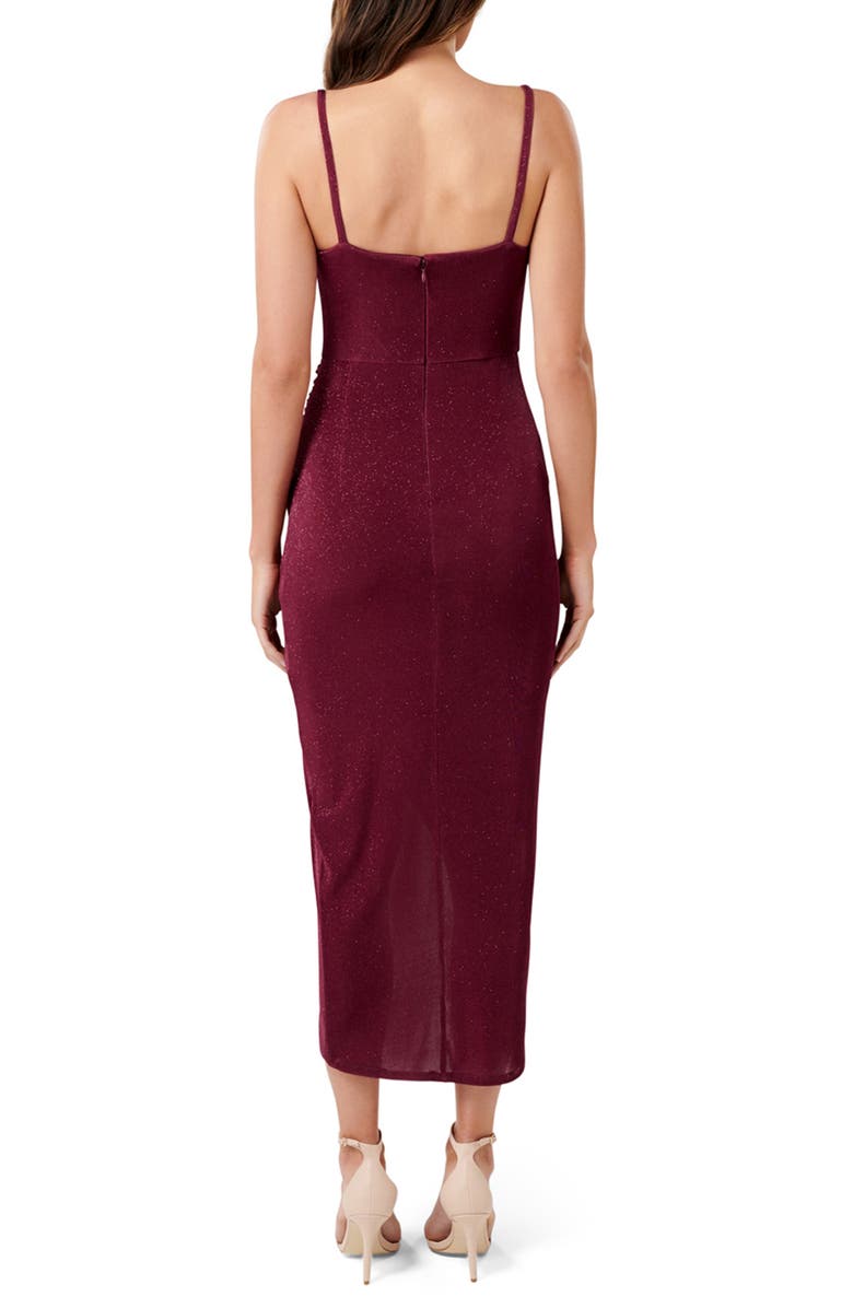 Ever New Jolene Glitter Cowl Neck Midi Dress, Alternate, color,