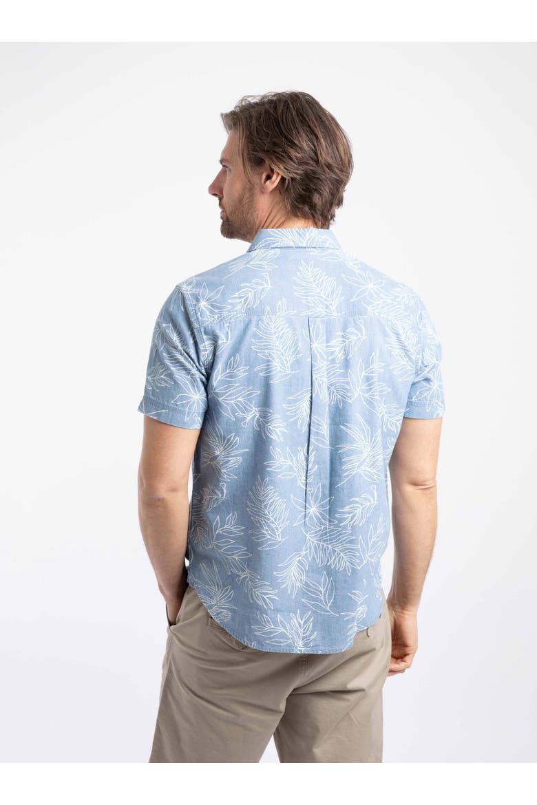 Russell Printed Short Sleeve Shirt, Alternate, color, Denim