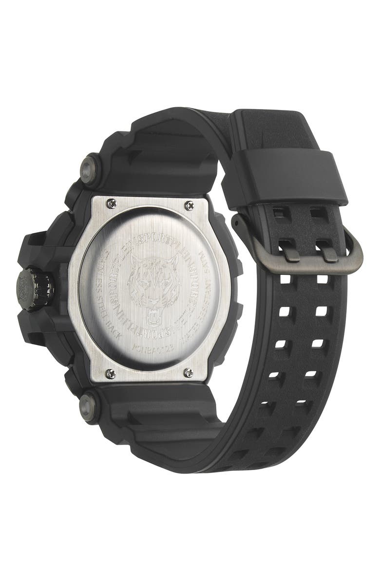 PLEIN SPORT Chronograph Quartz Silicone Strap Watch, 50mm, Alternate, color, 