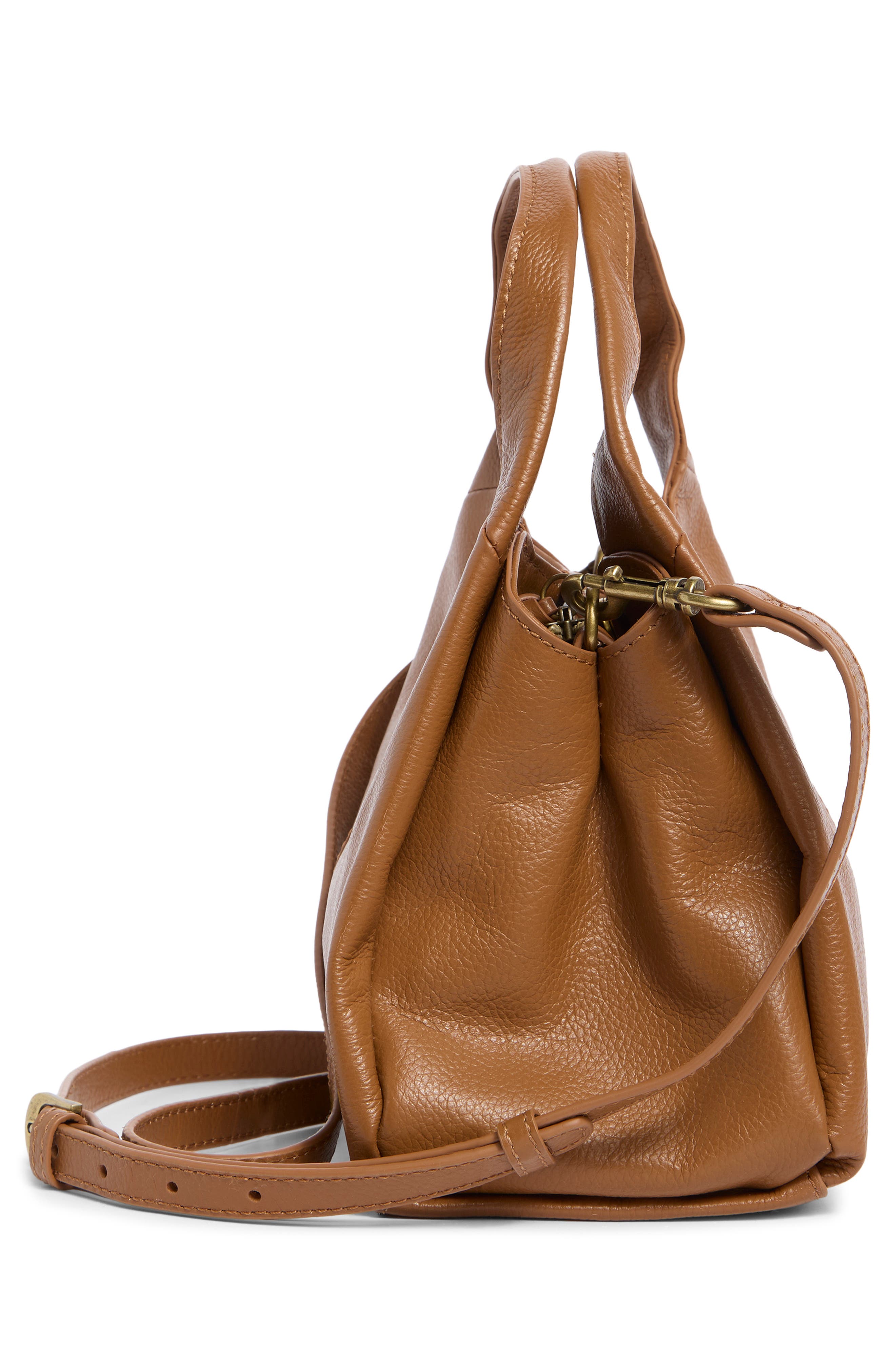 Sue Leather Crossbody Shoulder Bag, Alternate, color, HONEY TAN