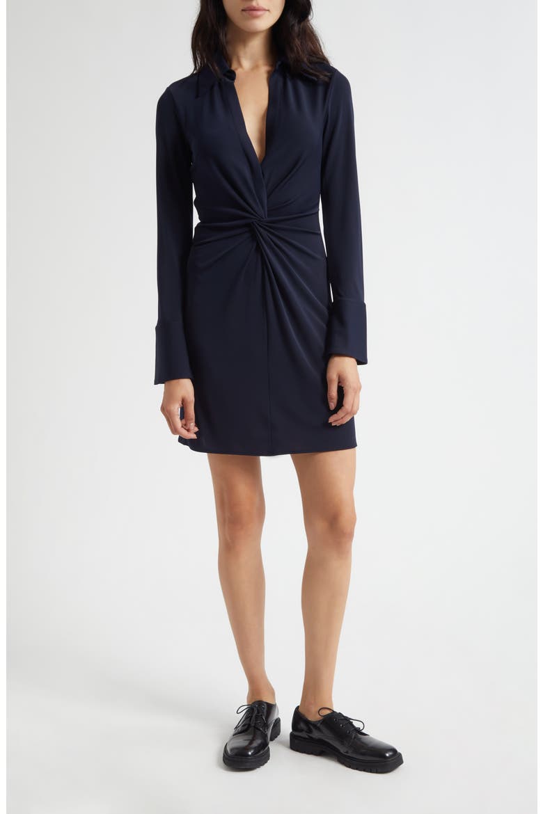 McKenna Matte Jersey Minidress, Main, color, NAVY
