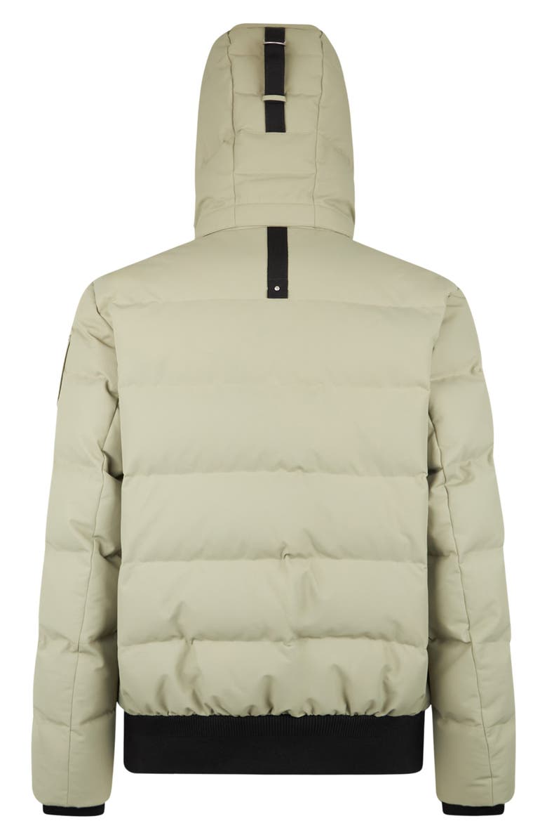 Moose Knuckles Cloud Down Puffer Bomber Jacket with Removable Hood, Alternate, color, Sage