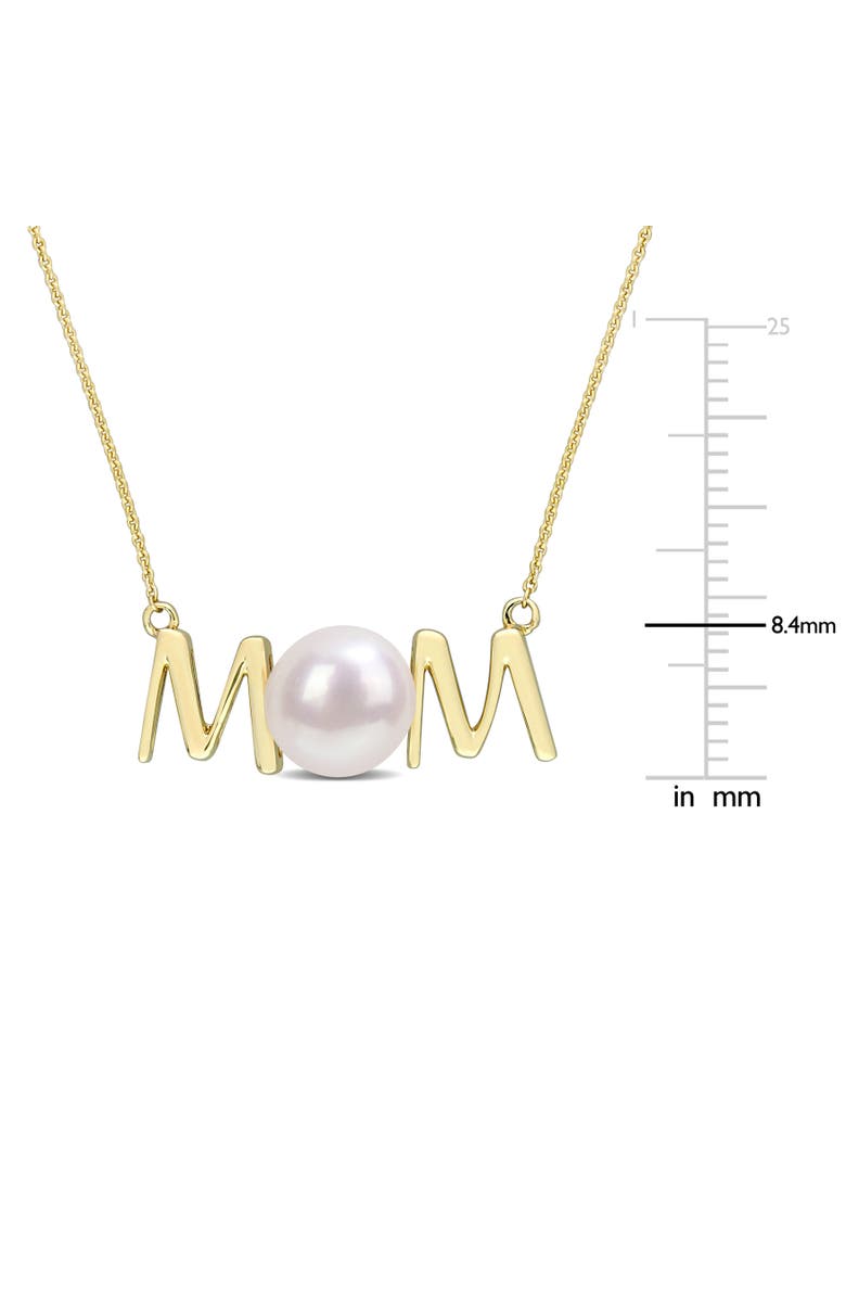 Julianna B. Cultured Pearl "LOVE/MOM" Necklace 10k, Alternate, color, Mom