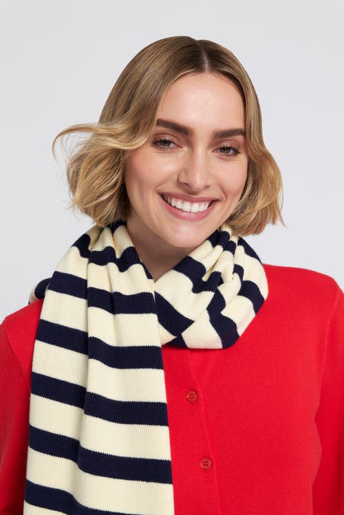 Elle Collection Striped Scarf In Multi