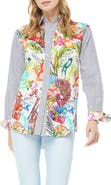 Robert Graham Carrie Floral & Stripe Print Button-Up Shirt