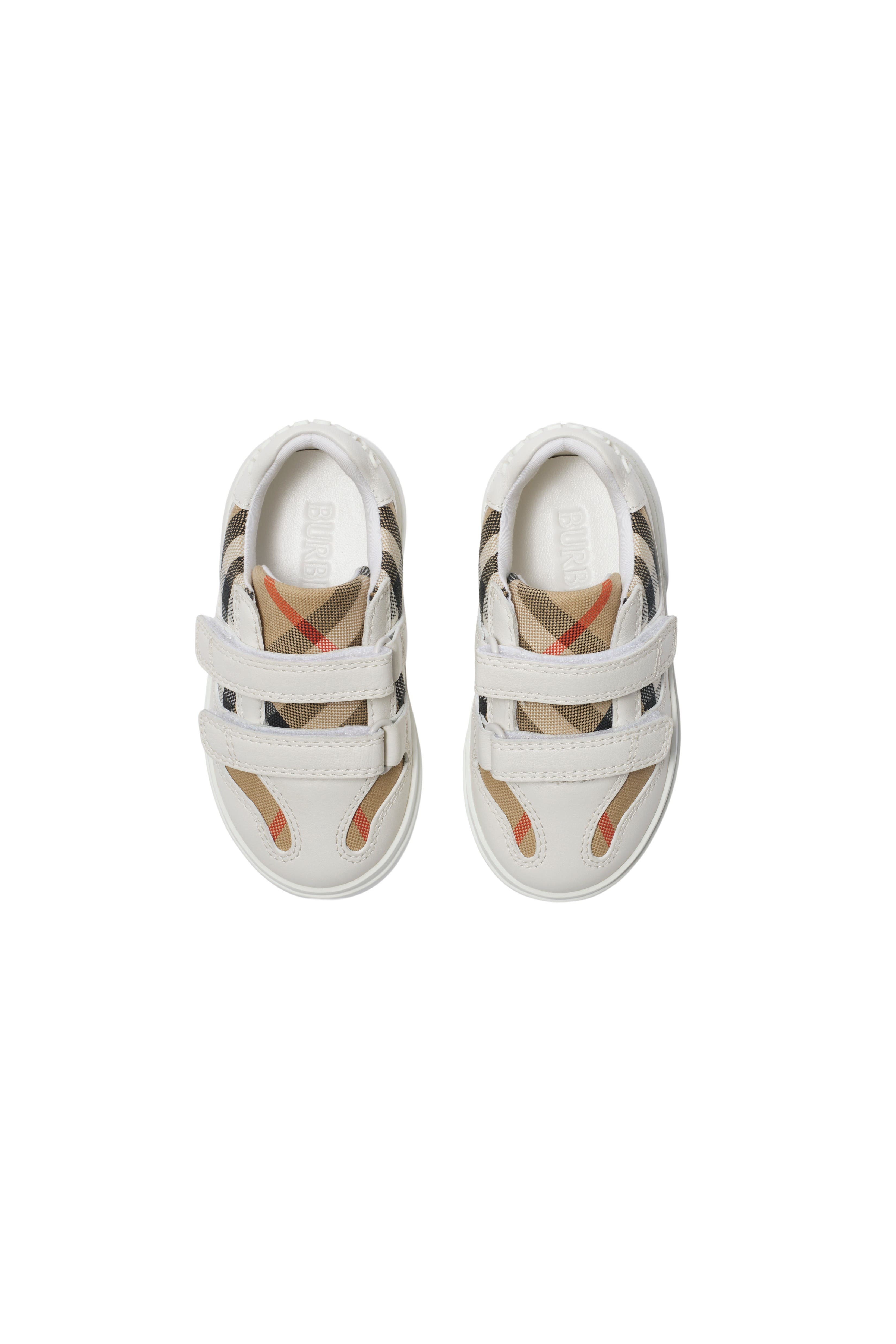 Check and Leather Sneakers, Alternate, color, Sand beige