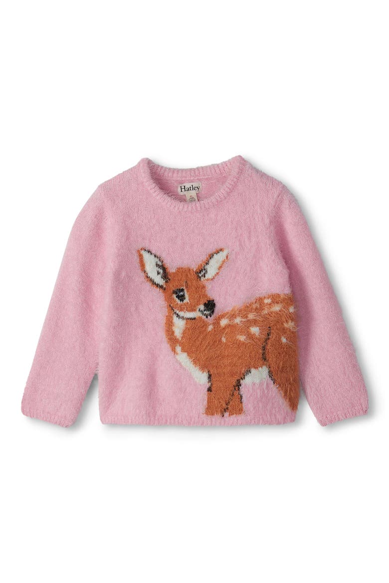 Kids' Sweet Fawn Furry Sweater, Main, color, ORCHID PINK