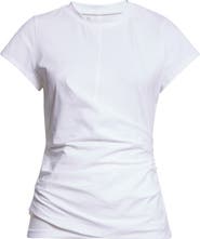 3.1 Phillip Lim Draped Stretch Cotton T-Shirt