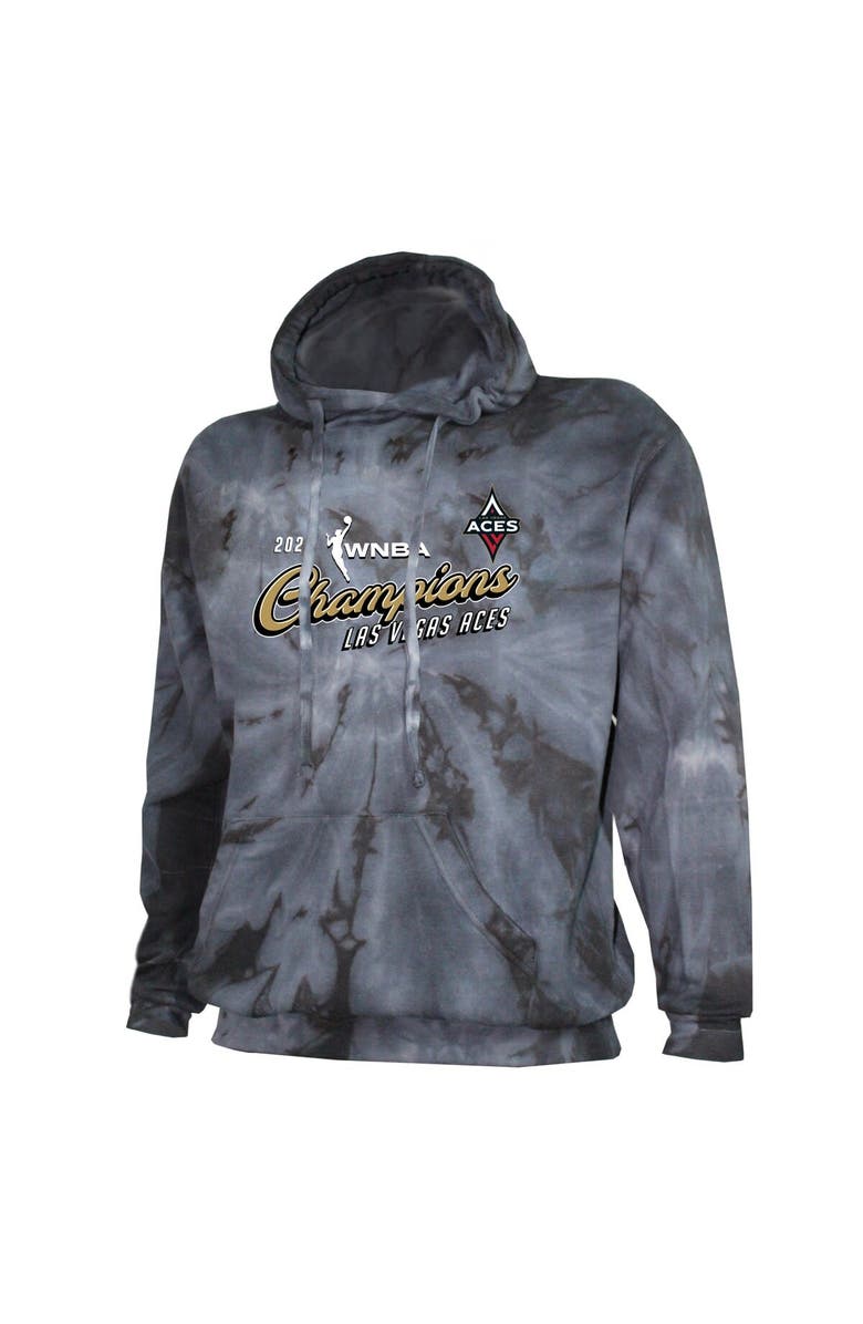STITCHES Unisex Stitches Black Las Vegas Aces 2023 WNBA Finals Champions Tie-Dye Pullover Hoodie, Alternate, color, 