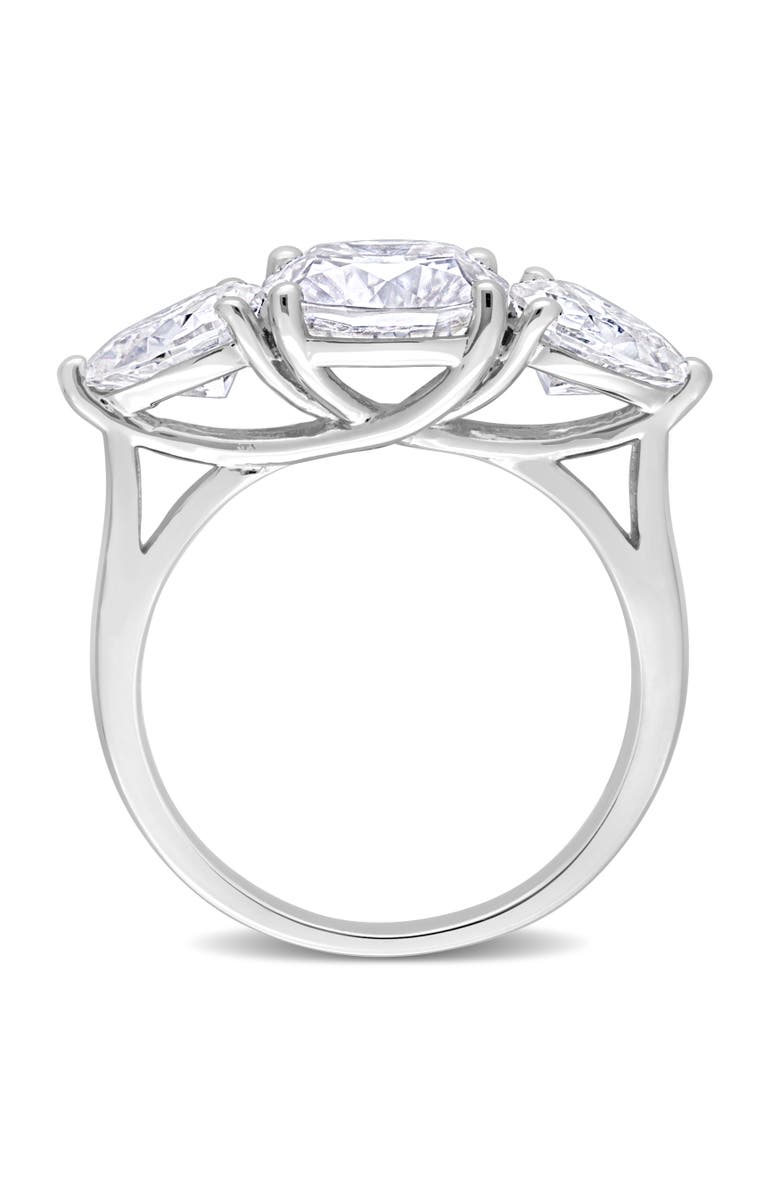 Julianna B. Moissanite Cushion 3-Stone Ring, Alternate, color, Sterling Silver