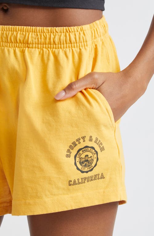 Sporty And Rich Sporty & Rich California Emblem Disco Graphic Shorts