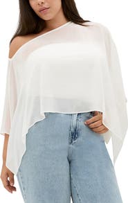 City Chic Chiffon Poncho