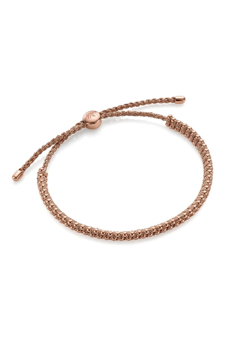 Mini Rio Friendship Bracelet, Main, color, ROSE GOLD/ METALLICA
