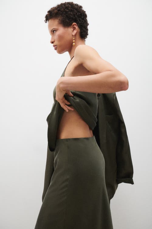 Shop Silk Laundry Long Bias Cut Skirt Pine