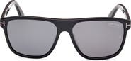 TOM FORD 58mm Polarized Square Sunglasses
