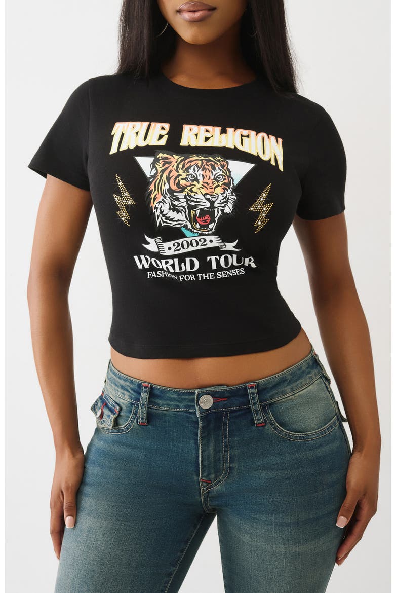 Tiger Graphic Baby T-Shirt, Main, color, JET BLACK