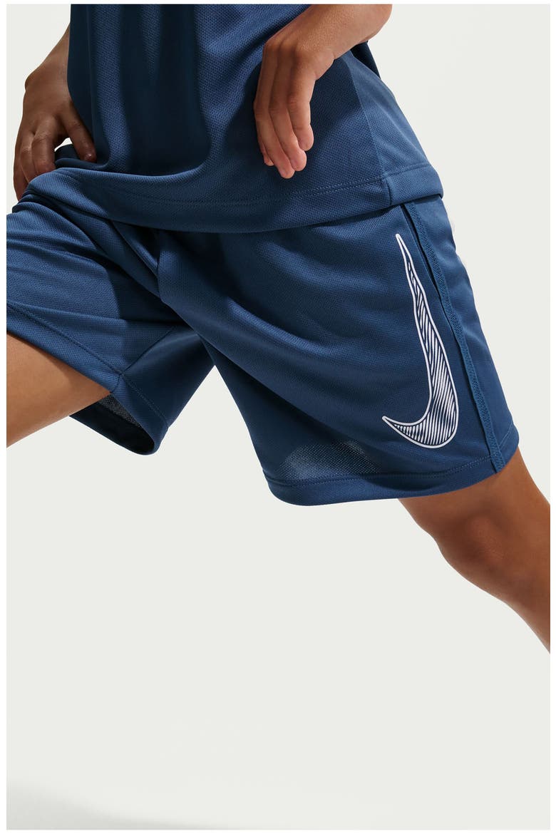 Kids' Dri-FIT Training Shorts, Alternate, color, MYSTIC NAVY/ WHITE
