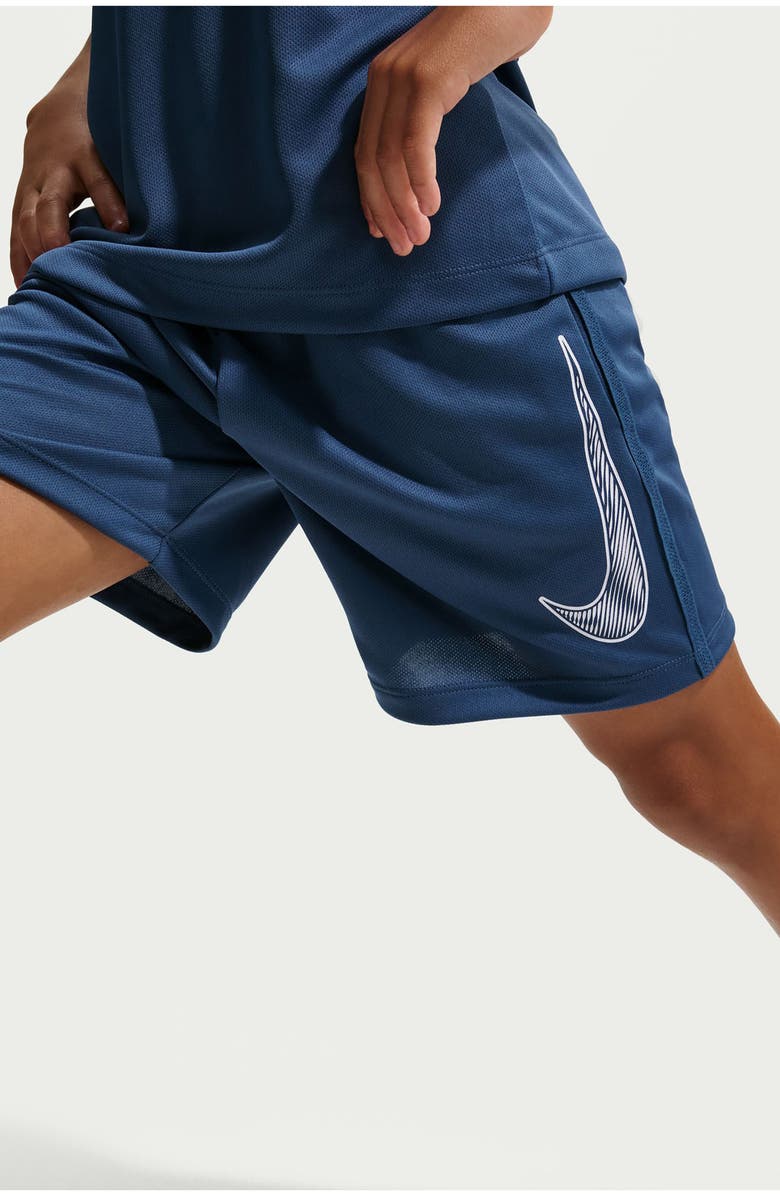 Nike Kids' Dri-FIT Training Shorts, Alternate, color, Mystic Navy/ White