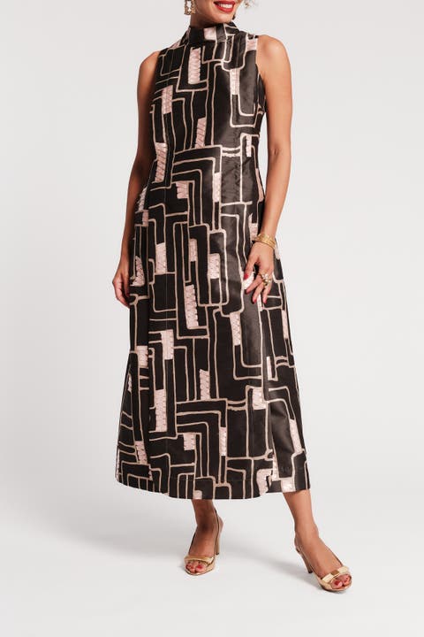 Carlyle Maxi Dress Topiary Maze