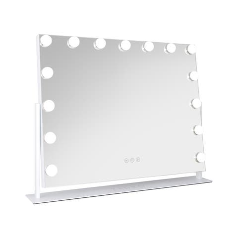 Large Horizontal Hollywood Makeup Mirror with Lights