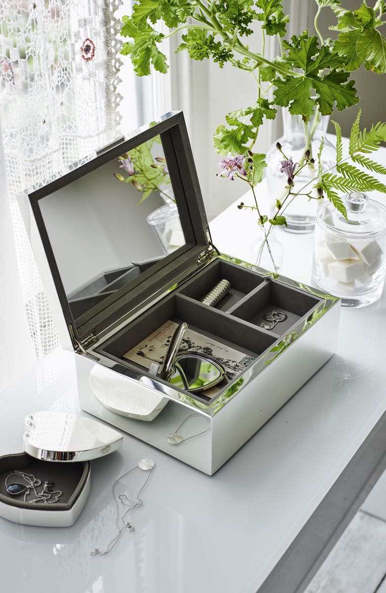 The White Company Large Silver Plated Jewelry Box, Alternate, color, 