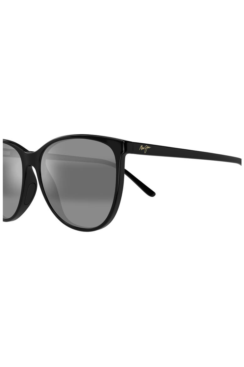 Rose Ocean 57mm Gradient Polarized Cat Eye Sunglasses, Alternate, color, BLACK