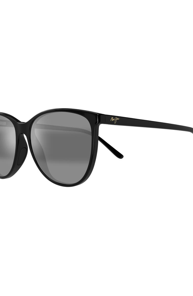 Maui Jim Rose Ocean 57mm Gradient Polarized Cat Eye Sunglasses, Alternate, color, Black