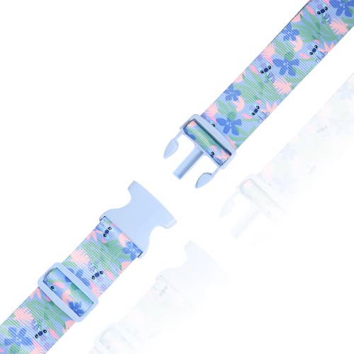 Disney Stitch Tropical 2-piece Luggage Strap Set In Blue