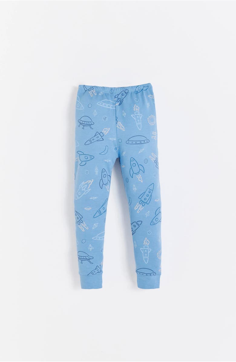 Babycottons Skyward Snug Long Pajamas for Toddler, Alternate, color, Blue