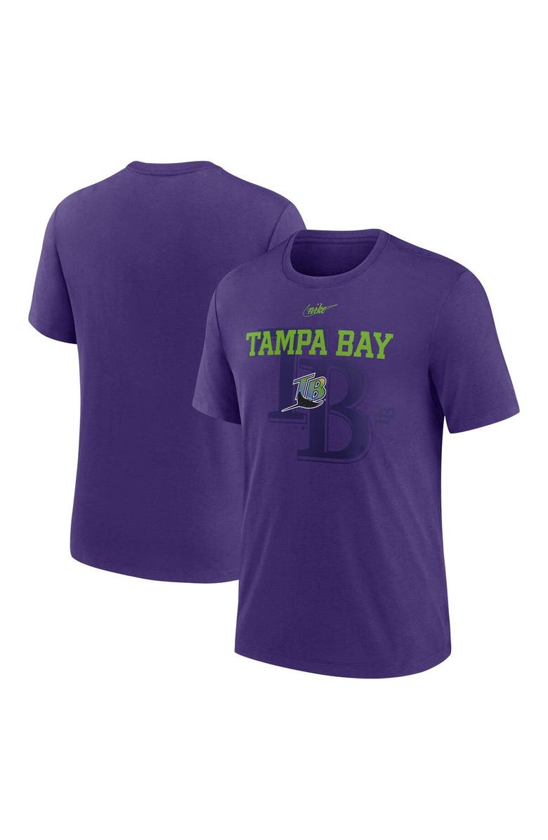Nike Men's Nike  Purple Tampa Bay Rays Rewind Retro Tri-Blend T-Shirt, Main, color, Purple