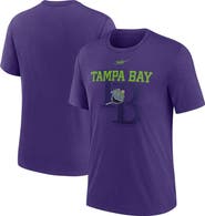 Nike Men's Nike  Purple Tampa Bay Rays Rewind Retro Tri-Blend T-Shirt