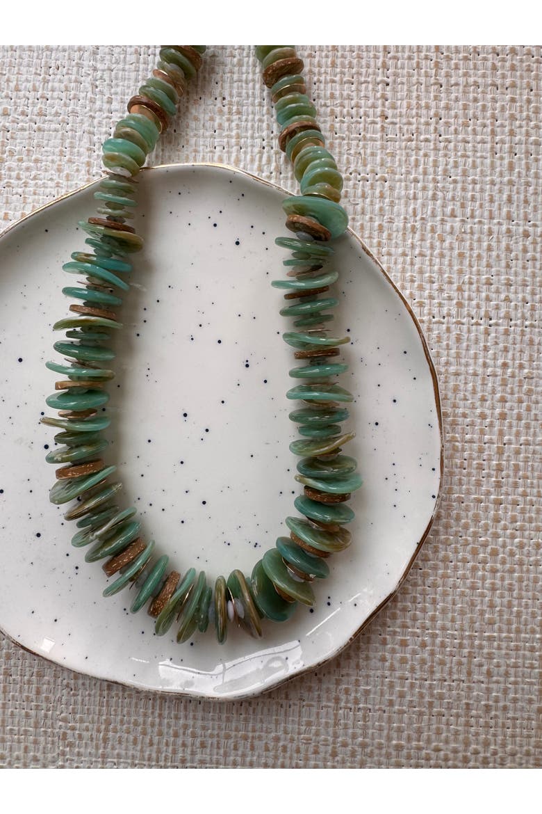 Coast of Spain Necklace, Alternate, color, Green