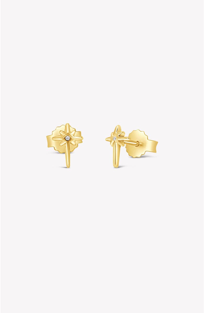 Rizen Jewelry Adoring Star Stud Earring, Alternate, color, 18K Gold Plated
