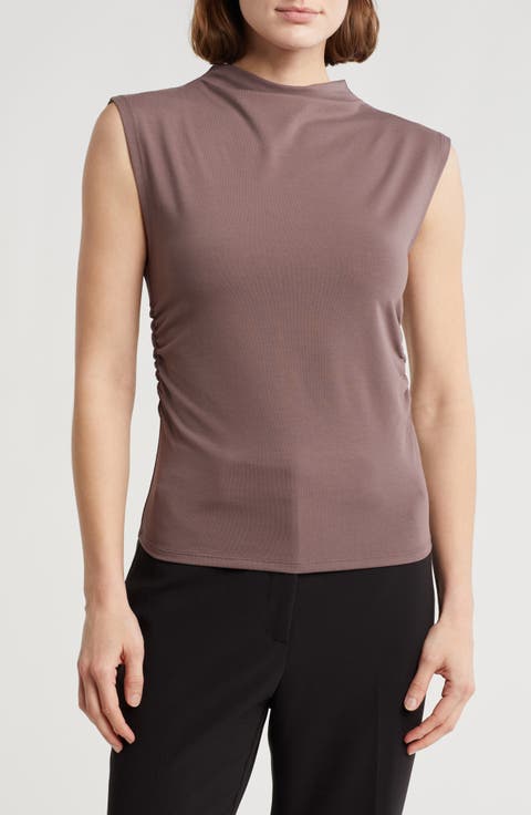 Funnel Neck Ruched Tank