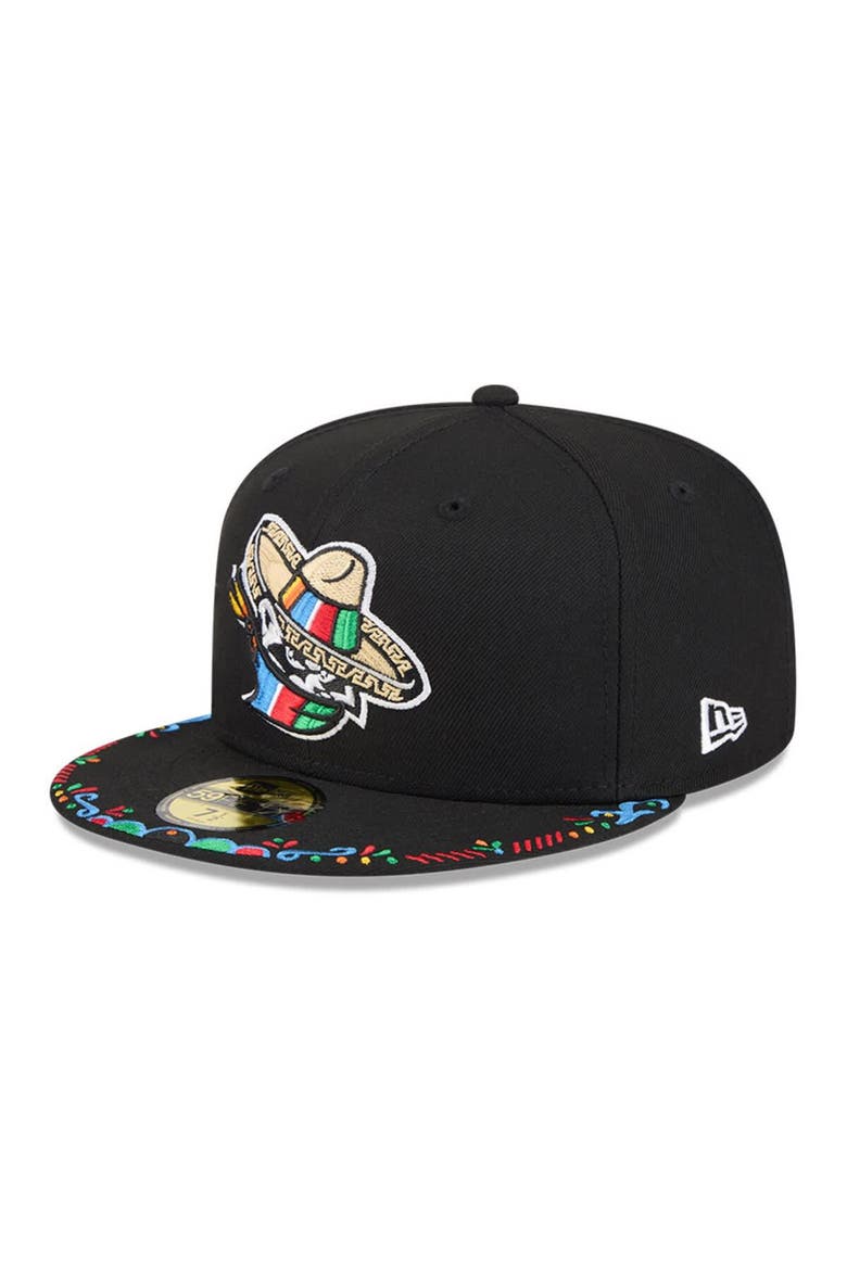 Men's New Era  Black Quad Cities River Bandits 2026 Copa De La Diversion 59FIFTY Fitted Hat, Main, color, Black