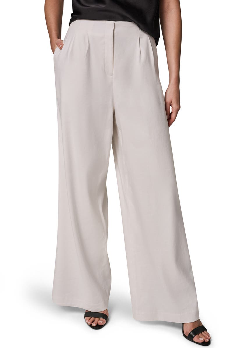 Donna Karan New York Wide Leg Linen Blend Pants, Main, color, 