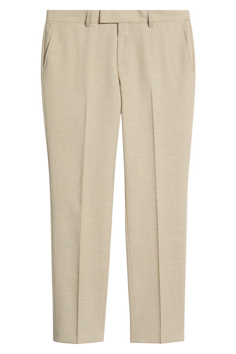 H-Genius Flat Front Trousers, Alternate, color, MEDIUM BEIGE
